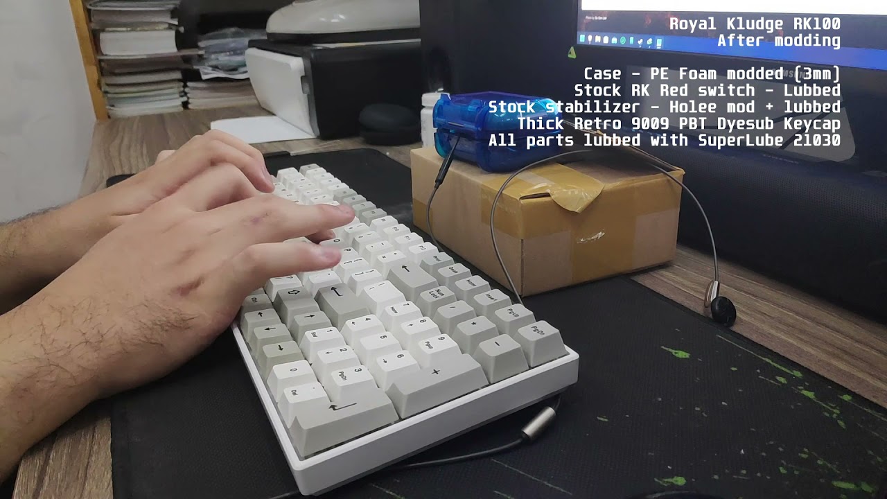 Royal Kludge RK100 - Modded Sound Test Comparation