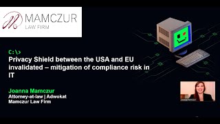 Privacy Shield invalidated - mitigation of compliance risks in IT