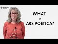 What Is An Ars Poetica A Literary Guide For English Students And Teachers mp3
