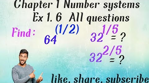 Class 9 maths/EX-1.6/chapter 1(number systems)/ laws of exponents for real numbers//By Sagar sharma