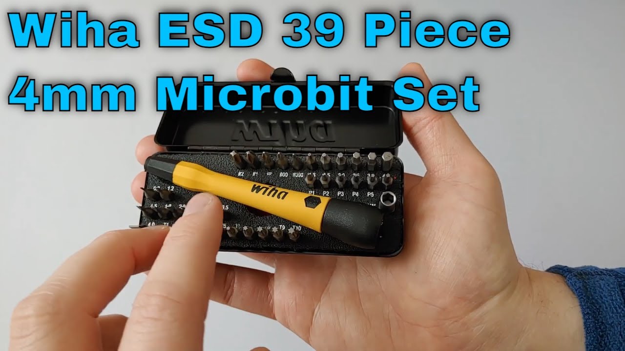 Wiha Micro Bit Set with ESD driver and cool metal box. How cute is