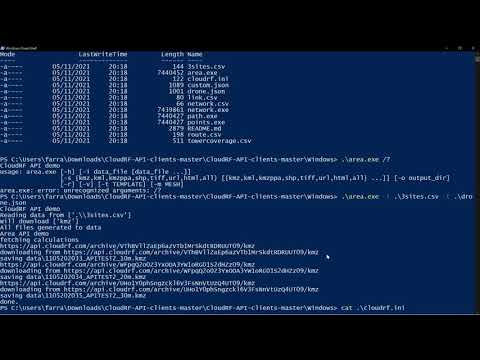 CloudRF API for batch processing on Windows