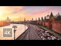 【4K】Вечерняя прогулка Кремлевская набережная (Звуки города) гуляем по центру Москвы