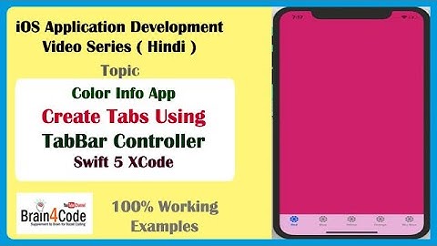 How to Create Tabs in iOS App Using TabBar Controller in Swift 5 XCode | Hindi | Tab Bar Controller