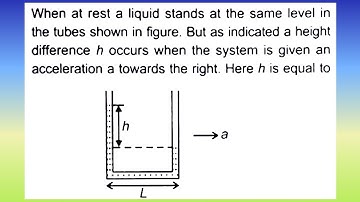 When at rest a liquid stands at the same level in the tubes shown in the figure...| Doubtify JEE
