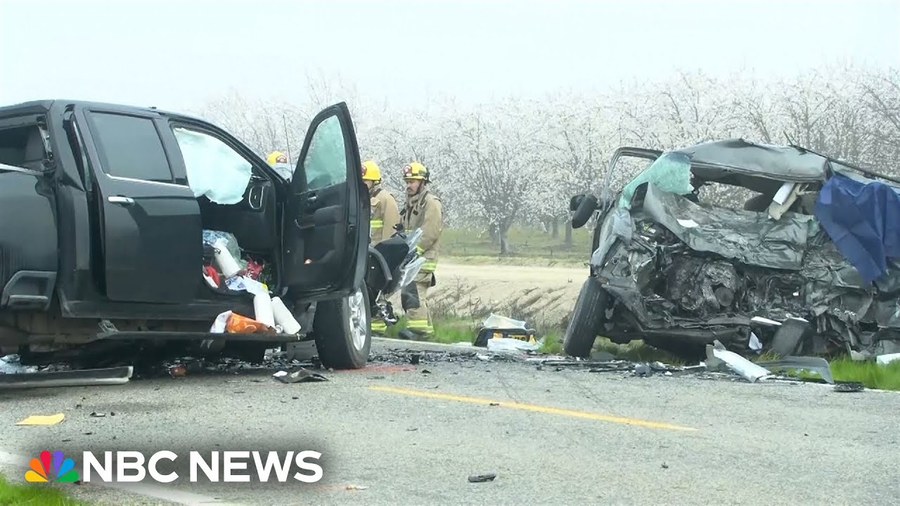 8 people killed, one injured, in head-on collision in California
