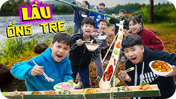 Mở Tiệc Buffet Lẩu Trôi Ống Tre Mừng Sinh Nhật Minh Khoa | Min Min TV Minh Khoa
