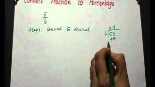 Fraction, Decimal Percentage Fraction To Percentage