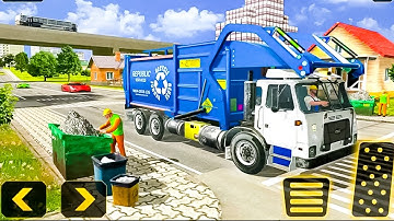 Trash Dump Truck Driver 2021:Truck Simulator-Cleaning The City-Truck Drive Gameplay(Android,iOS)