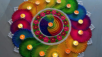 #1781 Satisfying video | Diwali rangoli designs | Navratri rangoli design | Sand art