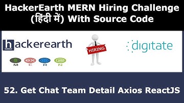 Get Chat Team Detail Axios ReactJS - MERN Hiring Challege - Hindi