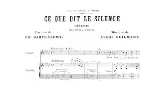 Guilmant - Ce que dit le silence w/ score