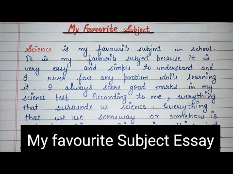 essay for a subject