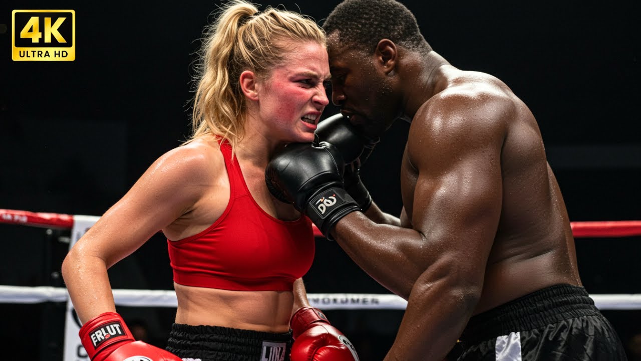 Epic Knockout! Female Boxer vs Male Bodybuilder Fight 🥊