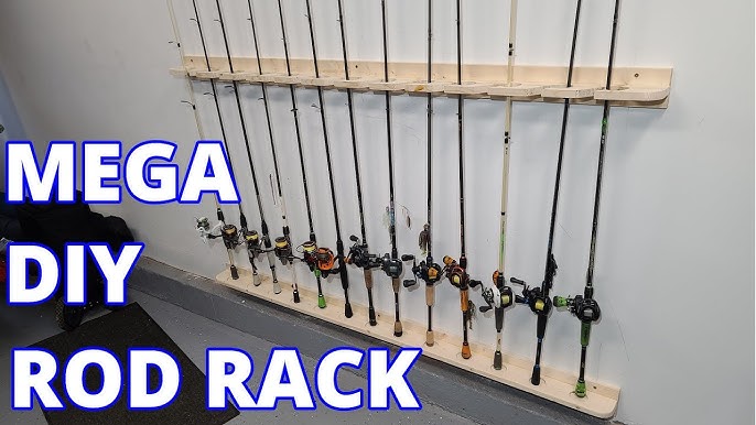 D.I.Y. Fishing Rod Storage Rack Wall Mount (CHEAP EASY BUILD) 