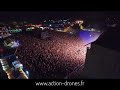 Festival de musique en vue aérienne par drone
