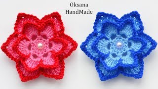 Объемные цветы крючком. Мастер класс. Simple crochet flowers Объемные цветы крючком. Мастер класс. Simple crochet flowers