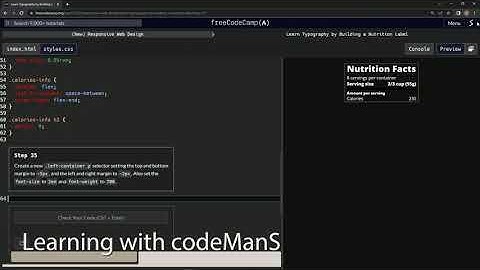 learn2code | freeCodeCamp (New) Responsive Web Design  -  Building a Nutrition Label: Step 35