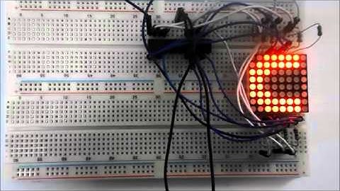 8x8 LED Matrix Interfacing with AVR ATmega8 Microcontroller