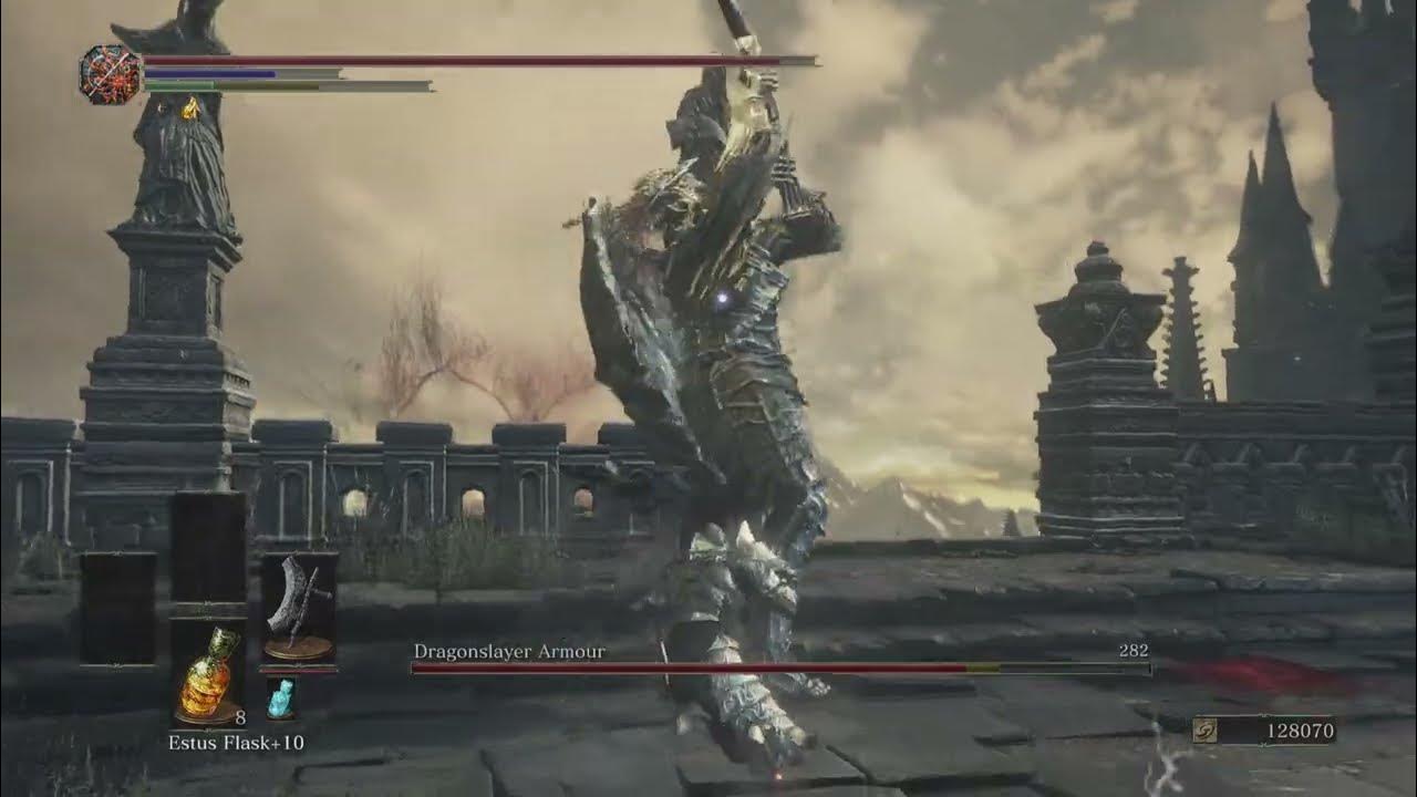 DS3 boss weapons vs bosses Dragonslayer Armour (Dragonslayer Greataxe