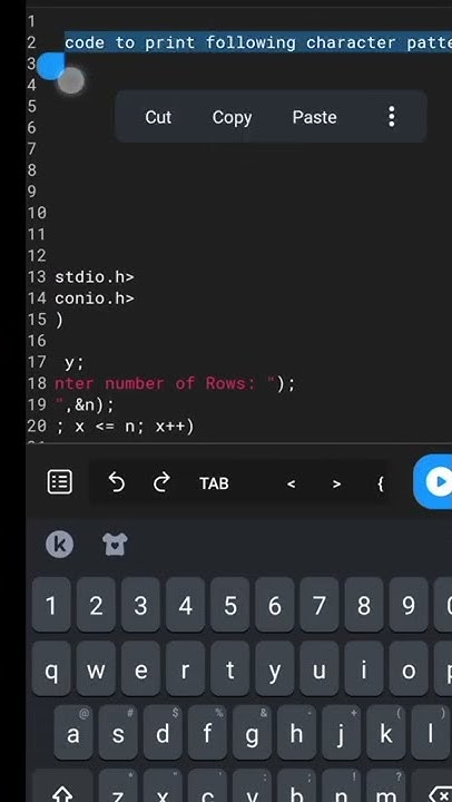 Character pattern in C | C Code to print character pattern | #c #coding ...