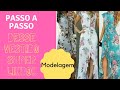 Modelagem desse vestido maravilhoso com babado+gola │ VIVIANE PRATES