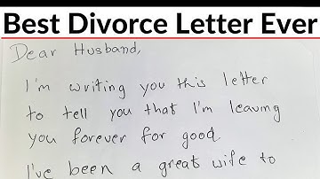 Wife Demands Divorce In Letter,Husband