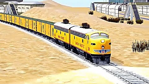 Train Sim - Desert Using Union Pacific EMD F9 - Simulasi Kereta Api