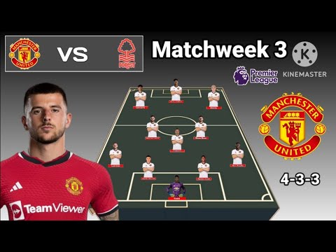 Manchester United vs Nottingham ~ Man United 4-3-3 With Garnacho Matchweek 3 Premier League 2023/24