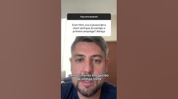 Com html, css, JavaScript e React já dá pra conseguir o primeiro emprego #programacao #react