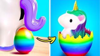 Encontré un unicornio dentro del huevo 🦄💖 Geniales juguetes antiestrés y manualidades