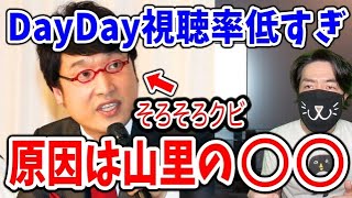 日テレDayDay視聴率不振の原因はMC山里か？つまらない原因とクビがささやかれてる理由
