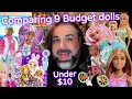 Comparing 9 budget dolls under 10 part 2