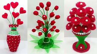 PLASTIC BOTTLE & WOOLEN FLOWER GULDASTA/DIY BOTTLE FLOWER VASE/WOOLEN FLOWER GULDASTA CRAFI IDEA by Bittu Art's n craft Creations 39,350 views 7 months ago 20 minutes