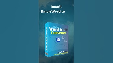 How to Convert DOC files in RTF? Link in Description