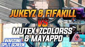 Jukeyz & Fifakill VS MuTeX, zColorss & Mayappo - Split Screen Warzone Gameplay - $100k Swagg Tourny