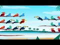 game memindahkan empat burung dan mencocokkan semua burung diatas ranting pohon sesuai warna