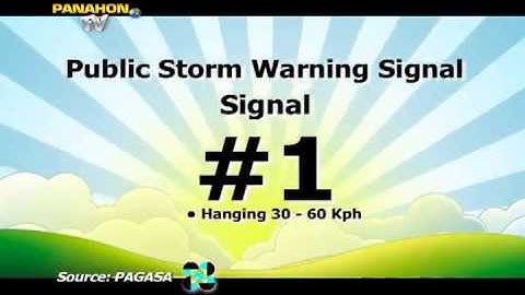 NAPAPANAHONG KAALAMAN | Public Storm Warning Signals