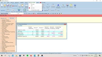 APLIKOM Modul Productivity soal 1 Penyelesaian dengan Aplikasi POM QM V5