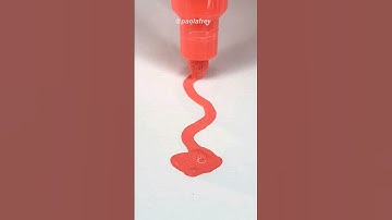 Drawing Wednesday Addams and Eleven from Stranger Things with Posca Markers! Fusion! #shorts