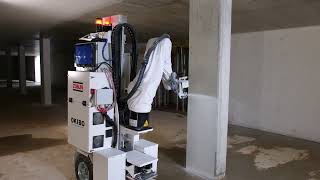 Autonomous painting robot in a construction site