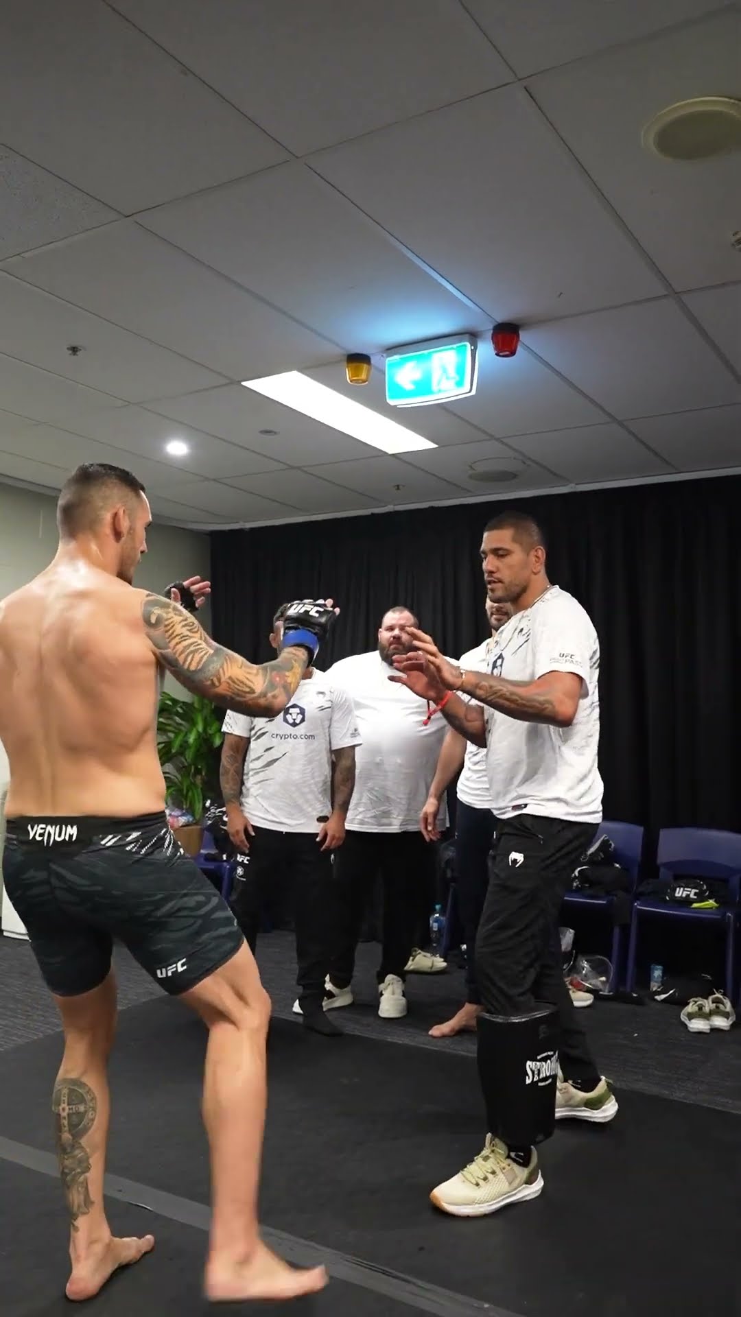 coach Alex Pereira in the building ? #UFC312