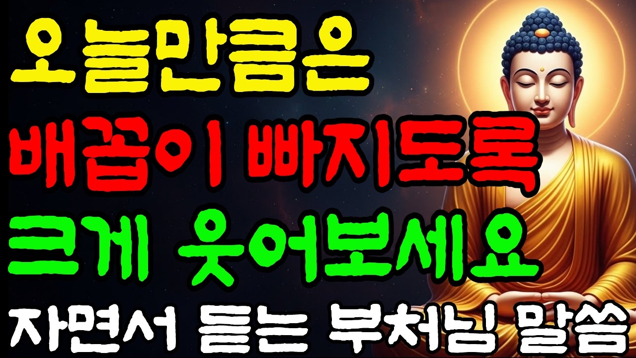 오늘만큼은 배꼽이 빠지도록 크게 웃어보세요 | 자면서 듣는 부처님 말씀 | 불교 명언 | 인생 조언