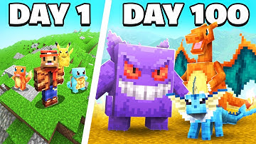 I Spent 100 Days as KANTO TRAINER in Pokémon Minecraft Vs my Rival! (Duos Cobblemon)