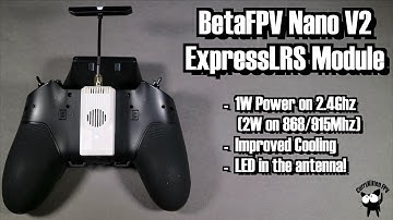 BetaFPV Nano V2 ExpressLRS module.  An antenna with an LED in it !!