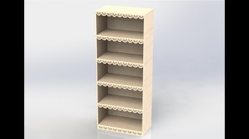 Laser Cutting CNC Router Bookcase Provencal Project in DXF File Woodworking