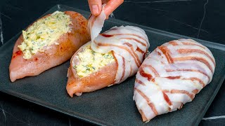 The best idea ever, just wrap the chicken breast in bacon! This recipe is fantastic!
