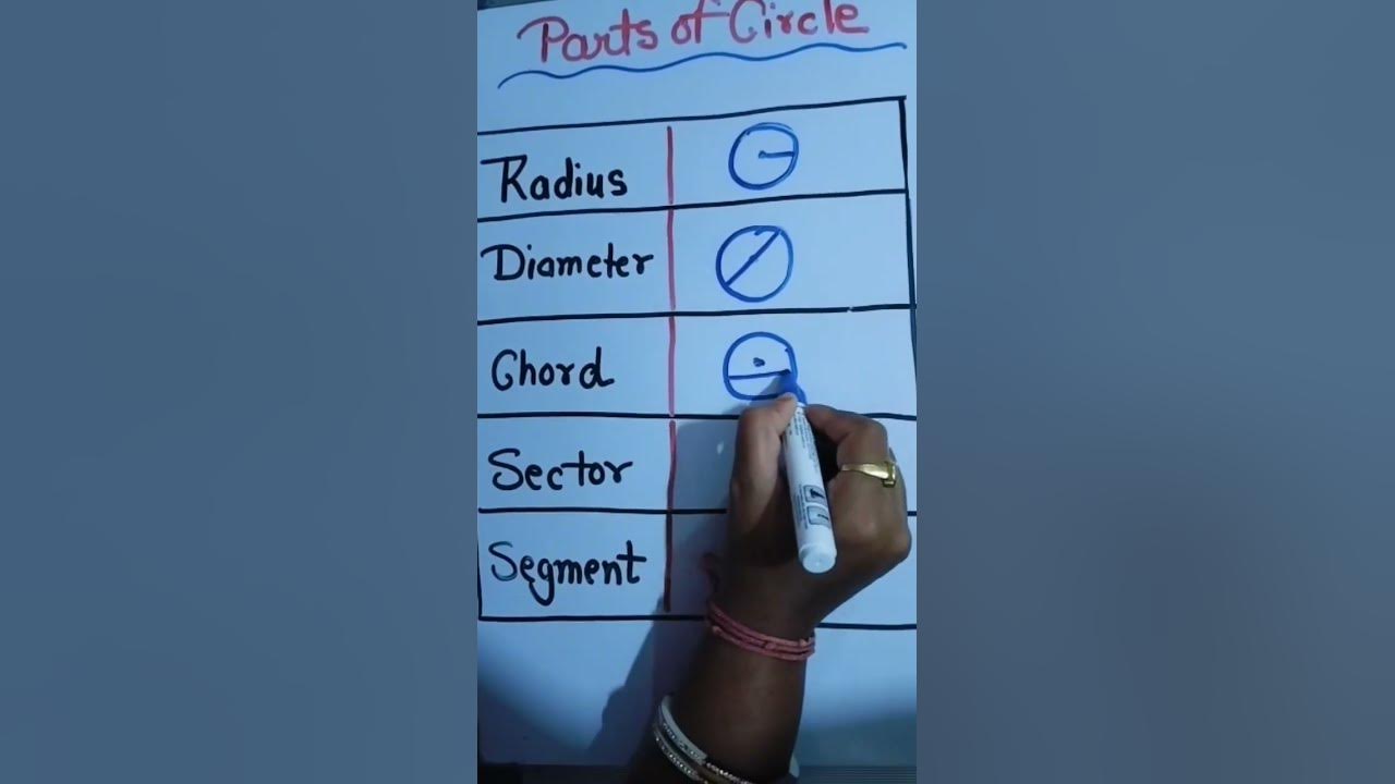 How many types of circle circle ke prakar radius chord sector 