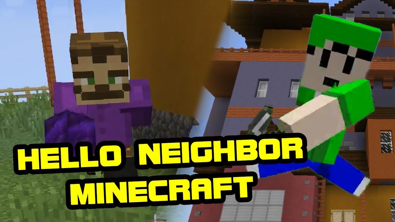 Привет сосед пре Альфа в майнкрафт. Hello Neighbor pre Alpha in Minecraft. Привет сосед зомби