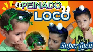 Peinado Loco para este dia del Niño super facil y Economico🦎👀 #peinadosparalaescuela #diadelniño